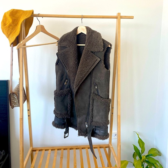 All Saints Suede Winter Vest